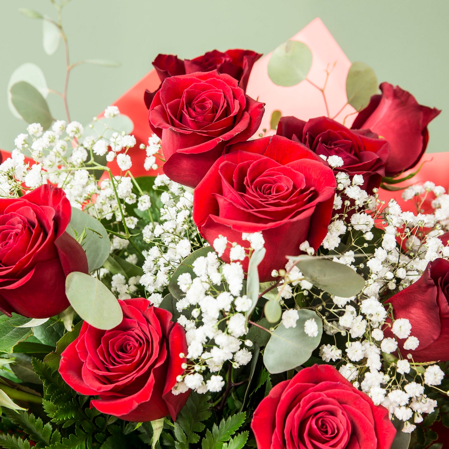 Classic Red Rose Wrapped Bouquet